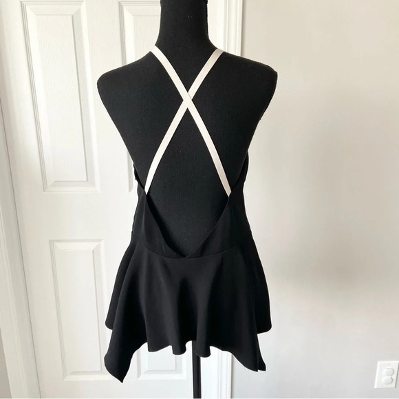 Rachel Roy Peplum Hem Open Back Tank Top - Picture 3 of 13